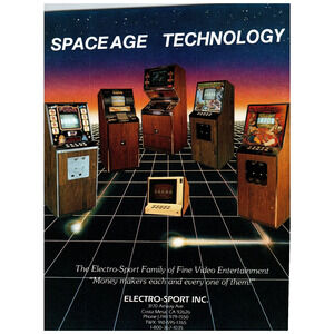 1983 Electro-Sport Space Age Technology Arcade Video Game Flyer CA